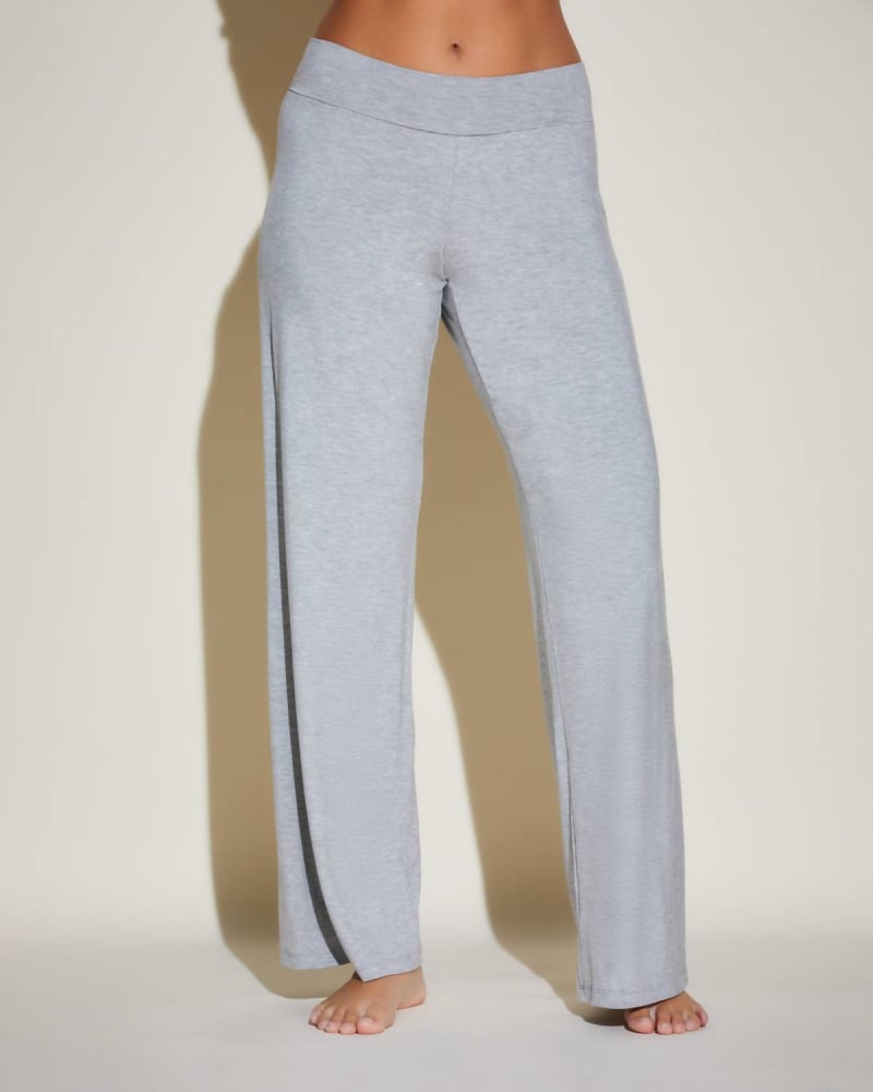 Front of a model wearing a size XL Talco Pajama Pant In Heather Gray in Heather Gray by Cosabella. | dia_product_style_image_id:355793